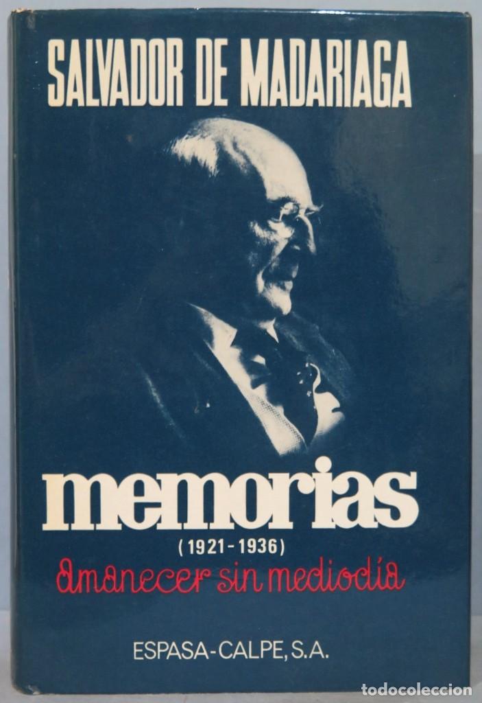 Second hand books: MEMORIAS (1921-1936). MADARIAGA