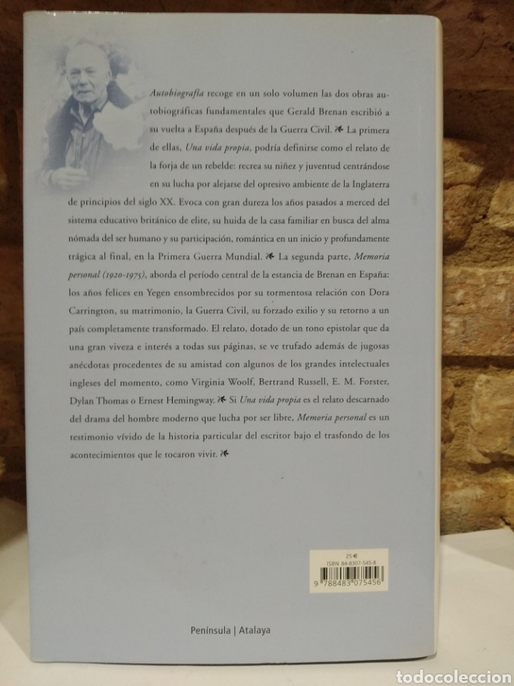 Libros de segunda mano: Gerald Brenan. Autobiograf&iacute;a. 2003 - Foto 2