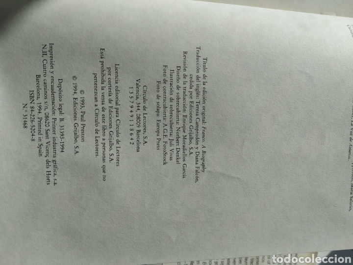 Libros de segunda mano: Franco. Paul Preston - Foto 7