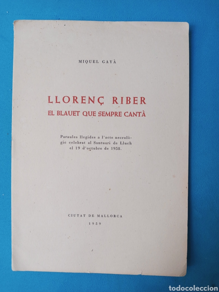 Libros de segunda mano: Lloren&ccedil; Riber - El blauet que sempre cant&agrave; - Foto 1