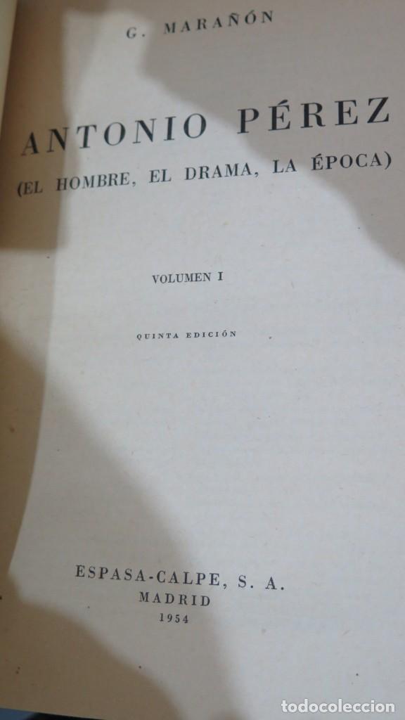 Libros de segunda mano: ANTONIO P&Eacute;REZ. GREGORIO MARA&Ntilde;&Oacute;N. 2 TOMOS - Foto 2