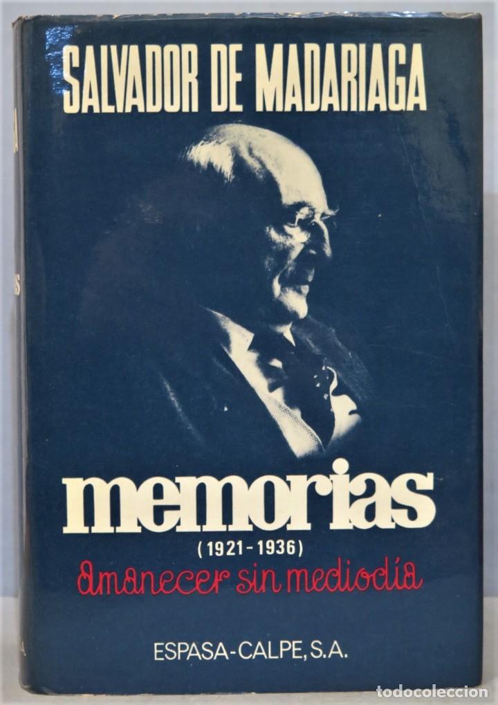Libros de segunda mano: MEMORIAS. MADARIAGA - Foto 1