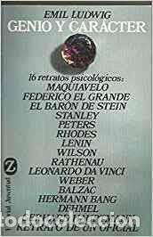 Libros de segunda mano: genio y car&aacute;cter Emil Ludwig - Foto 1