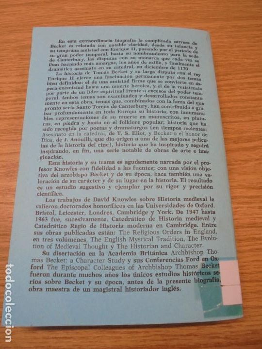Libros de segunda mano: THOMAS BECKET.DAVID KNOWLES. EDITORIAL RIALP. 1980. - Foto 13