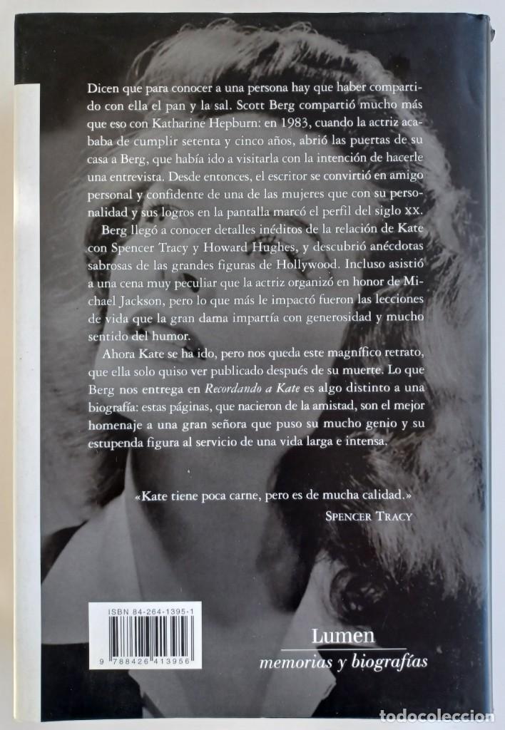 Libros de segunda mano: Recordando a Kate - de A. Scott Berg (Autor) - Foto 2