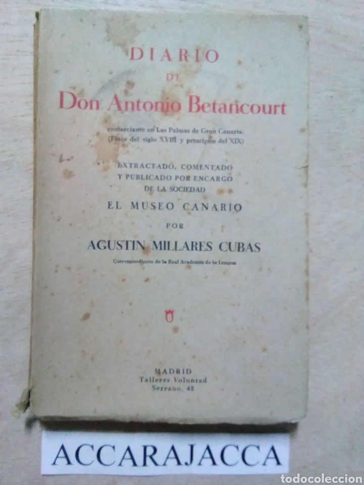 Libri di seconda mano: Diario de Don Antonio Betancourt