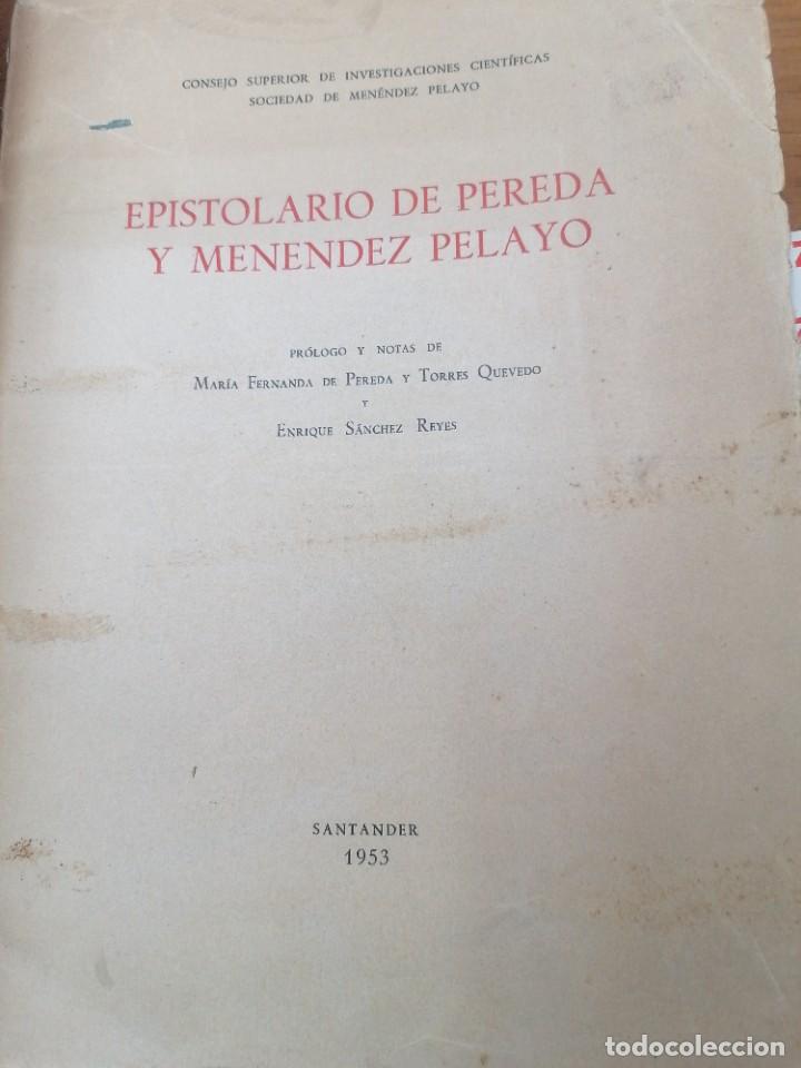 Gebrauchte B&uuml;cher: Epistolario de Pereda y Menendez Pelayo
