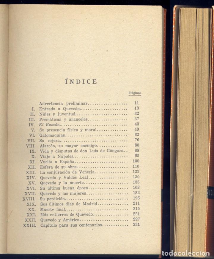 Libros de segunda mano: G&Oacute;MEZ DE LA SERNA, Ram&oacute;n. Quevedo. 1962 [&ldquo;Austral&rdquo;]. - Foto 2