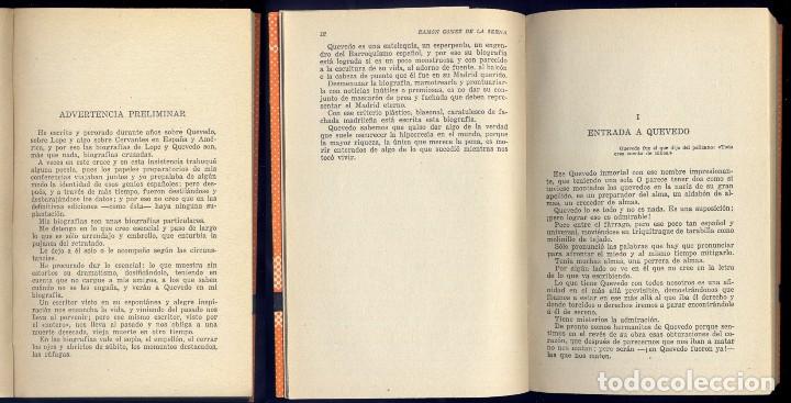 Libros de segunda mano: G&Oacute;MEZ DE LA SERNA, Ram&oacute;n. Quevedo. 1962 [&ldquo;Austral&rdquo;]. - Foto 3