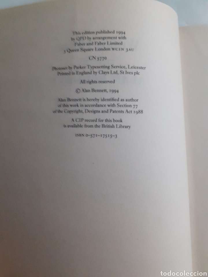 Libros de segunda mano: Alan Bennett, Writing Home, 1994, ingl&eacute;s - Foto 7