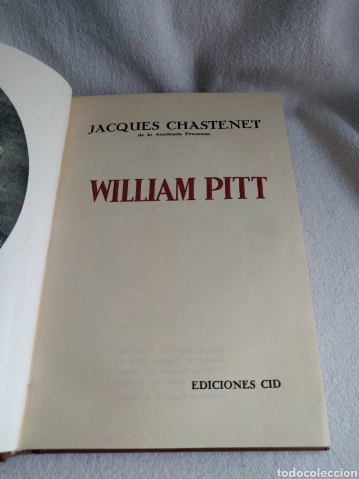 Libros de segunda mano: William Pitt. Jacques Chastenet. Ediciones Cid. - Foto 2