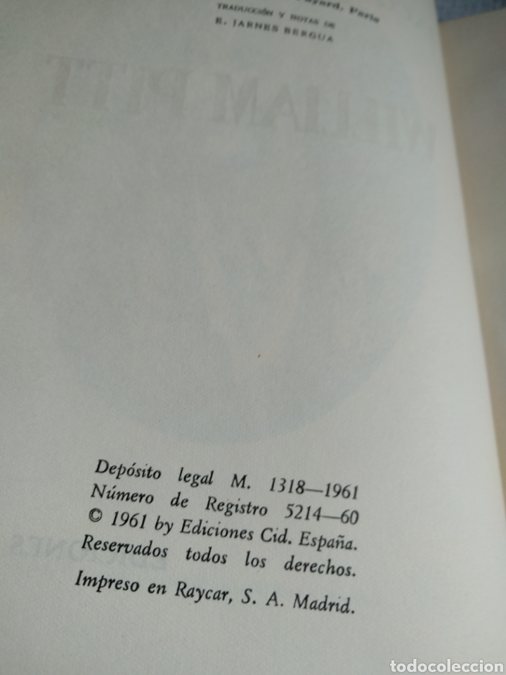 Libros de segunda mano: William Pitt. Jacques Chastenet. Ediciones Cid. - Foto 3