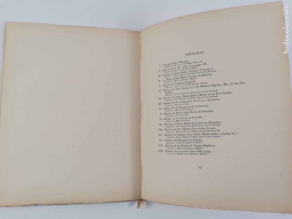 Libros de segunda mano: L-6051. VICENTE LOPEZ 1772-1850. ESTUDIO BIOGRAFICO POR EL MARQUES DE LOZOYA. 1943. - Foto 5 - 285088768