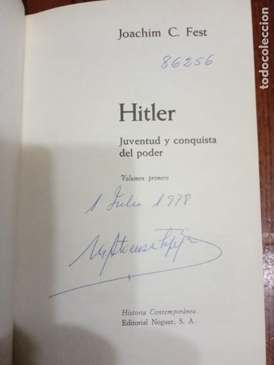 Libros de segunda mano: HITLER. - JOACHIM C. FEST (2 TOMOS). - Foto 4