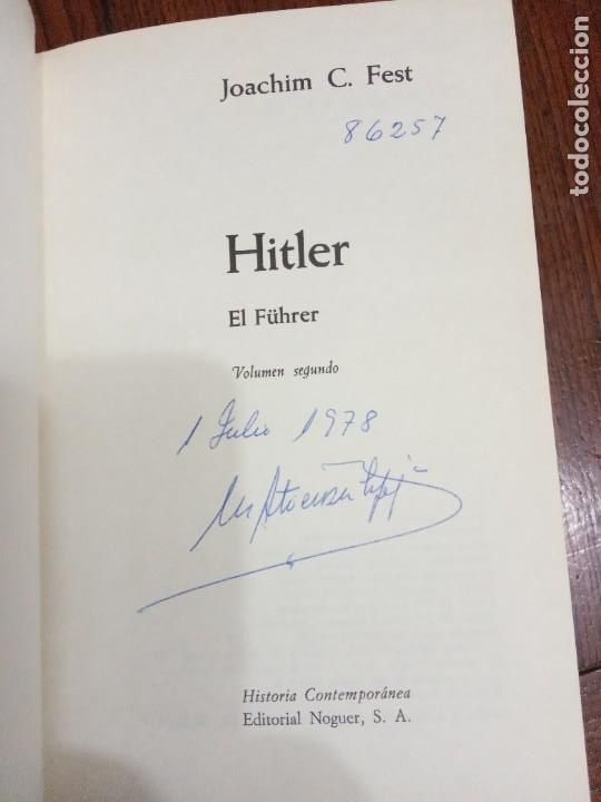 Libros de segunda mano: HITLER. - JOACHIM C. FEST (2 TOMOS). - Foto 6