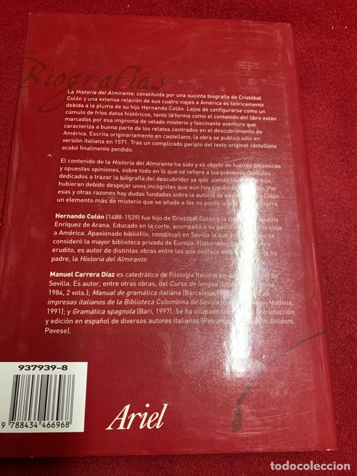 Libros de segunda mano: Historia del Almirante. Hernando Col&oacute;n. - Foto 2