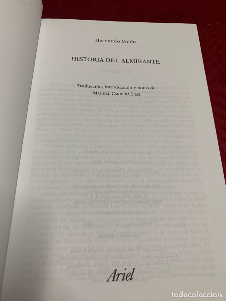 Libros de segunda mano: Historia del Almirante. Hernando Col&oacute;n. - Foto 4