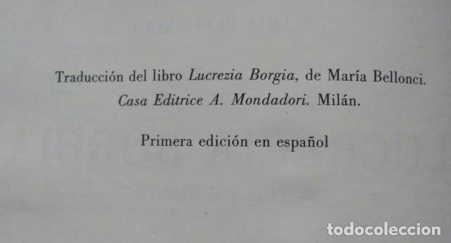 Libros de segunda mano: LUCRECIA BORGIA - 1961 - Foto 2
