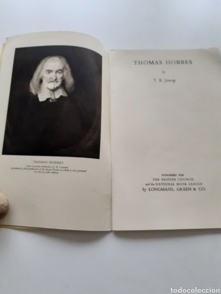 Libros de segunda mano: Thomas Hobbes, T. E. Jessops, ingl&eacute;s 1960 - Foto 2