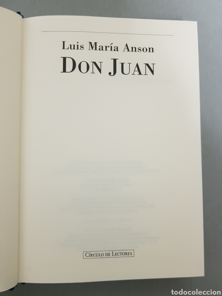 Libros de segunda mano: Luis Mar&iacute;a Anson. Don Juan - Foto 3
