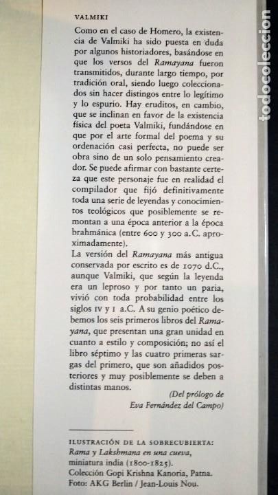 Libros de segunda mano: VALMIKI - AYODHYAKANDA - Foto 3