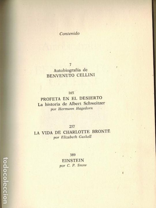 Libros de segunda mano: AUTOBIOGRAF&Iacute;A & PROFETA EN EL DESIERTO & VIDA DE CHARLOTTE BRONTE & EINSTEIN