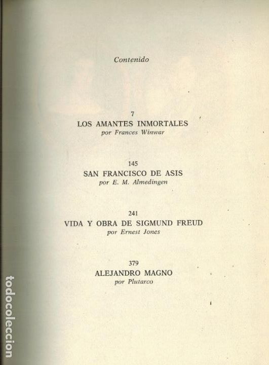 Libros de segunda mano: LOS AMANTES INMORTALES & SAN FRANCISCO DE AS&Iacute;S & VIDA Y OBRA DE SIGMUND FREUD & ALEJANDRO MAGNO