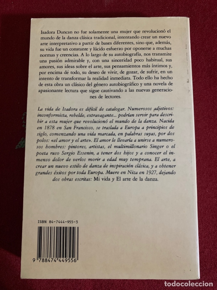 Libros de segunda mano: Mi vida. Isadora Duncan. - Foto 2
