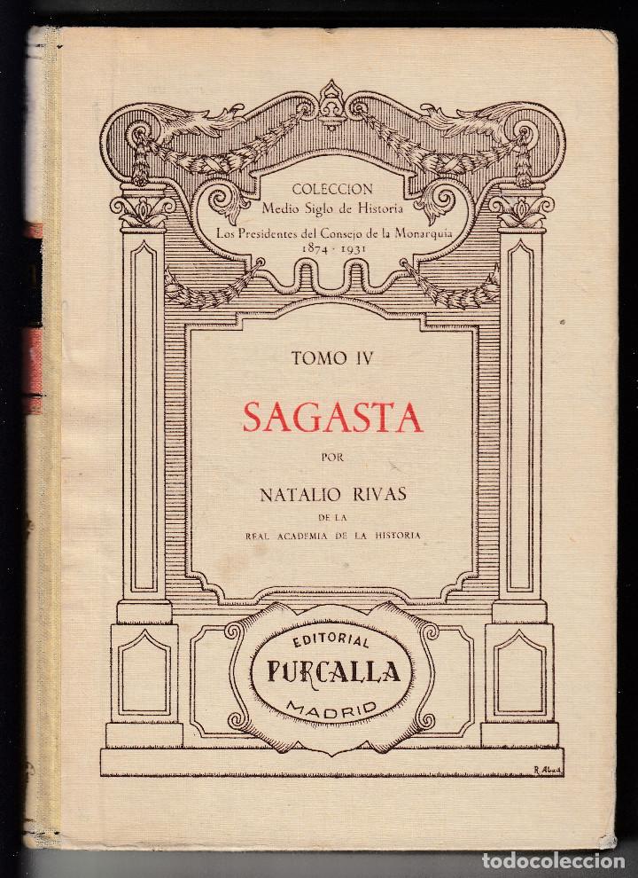 Libros de segunda mano: SAGASTA, NATALIO RIVAS, Env&iacute;o gratis - Foto 1