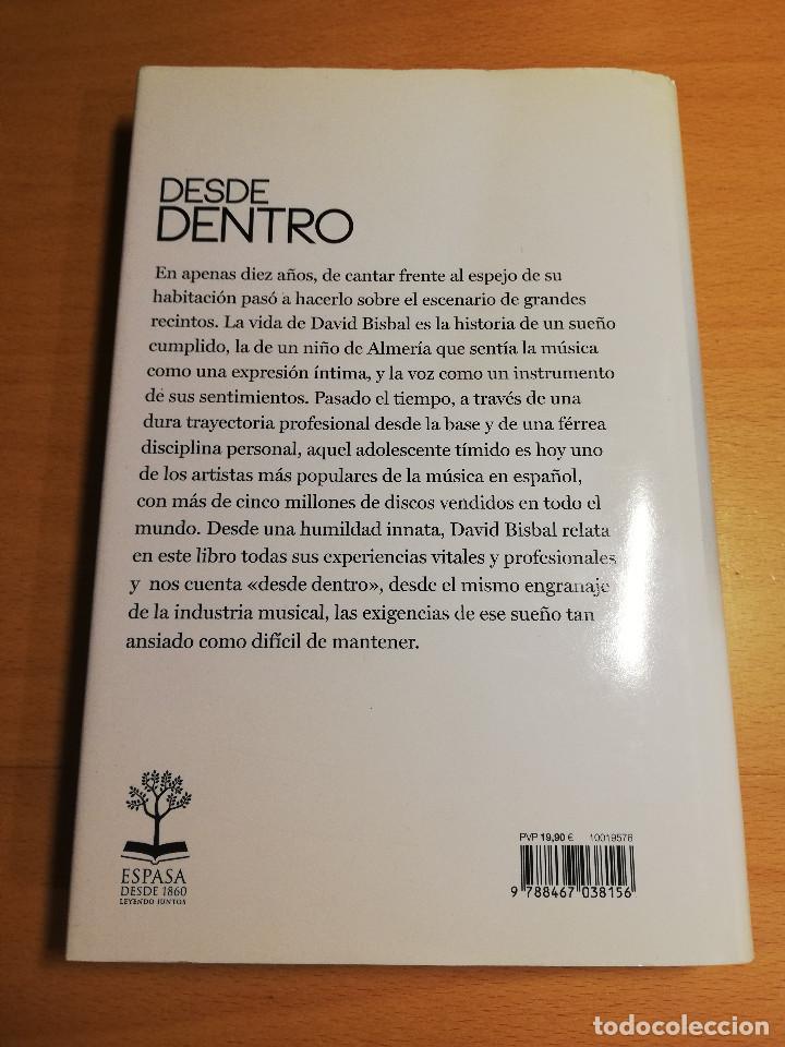 Libros de segunda mano: DESDE DENTRO (DAVID BISBAL) - Foto 7