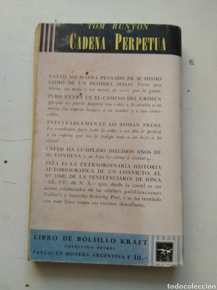 Libros de segunda mano: CADENA PERPETUA/TOM RUNYON - Foto 3