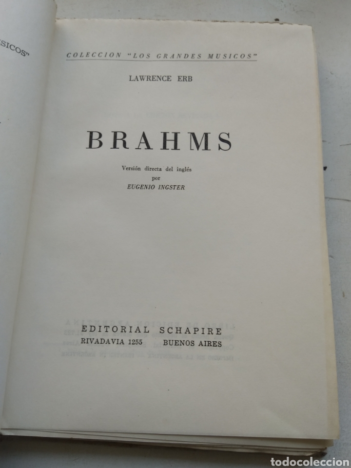 Libros de segunda mano: BRAHMS/LAWRENCE ERB - Foto 2