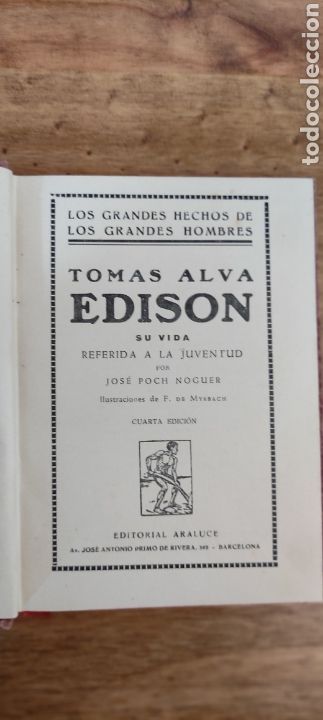 Libros de segunda mano: Edison, Los Grandes Hombres - Foto 3