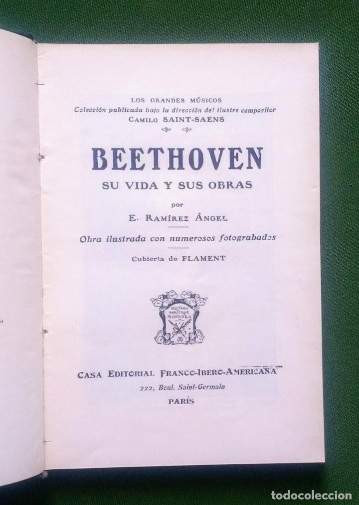 Libros de segunda mano: BEETHOVEN. SU VIDA Y SUS OBRAS - E. RAM&Iacute;REZ &Aacute;NGEL. - Foto 2