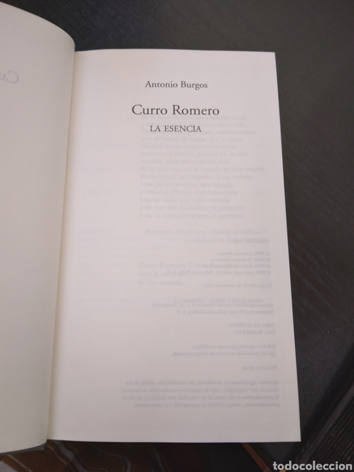 Libros de segunda mano: CURRO ROMERO &rdquo; LA ESENCIA&rdquo; - Foto 4