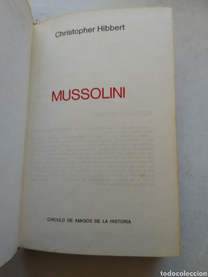 Libros de segunda mano: MUSSOLINI/BIOGRAF&Iacute;A.. - Foto 3
