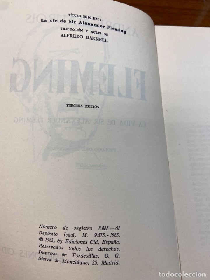 Libros de segunda mano: FLEMING - ANDR&Eacute; MAUROIS - EDICIONES CID - TERCERA EDICI&Oacute;N 1963 - Foto 3