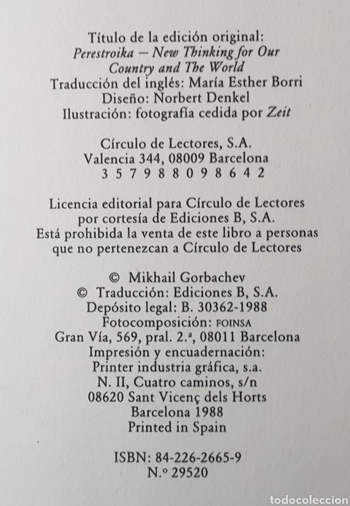 Libros de segunda mano: LIBRO MIKHAIL GORBACHEV PERESTROIKA (Circulo de Lectores, 1988) - Foto 10