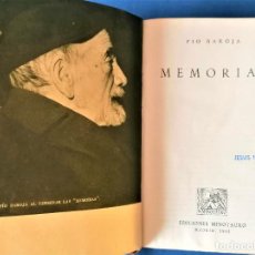 Libros de segunda mano: LIBRO MEMORIAS DE PIO BAROJA,FIRMADO POR EL ESCRITOR VASCO,1956,GENERACION DEL 98,LITERATURA,NOVELA. Lote 361300735