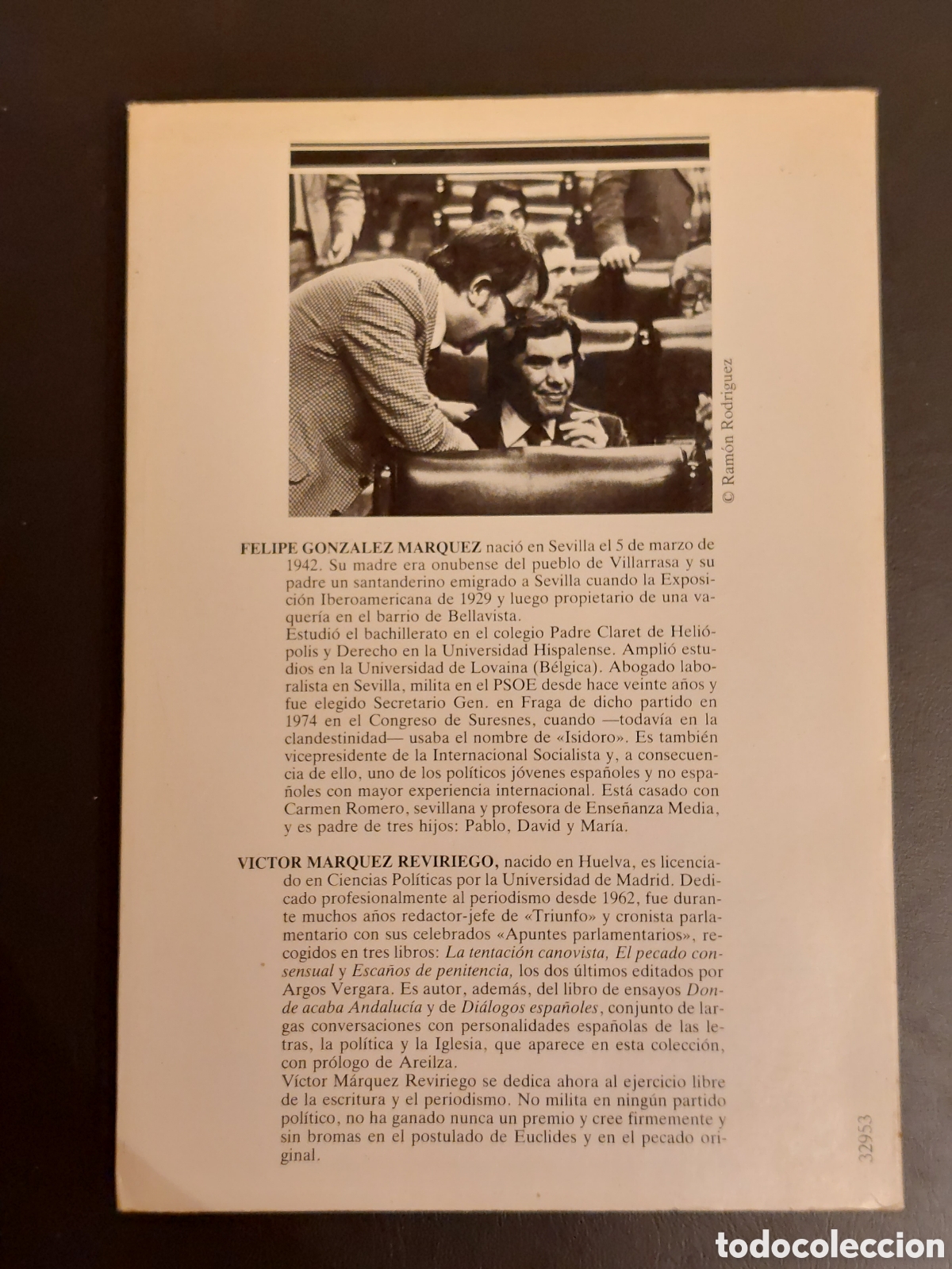 Libros de segunda mano: FELIPE GONZALEZ. UN ESTILO &Eacute;TICO # CIRCULO DE LECTORES - Foto 2