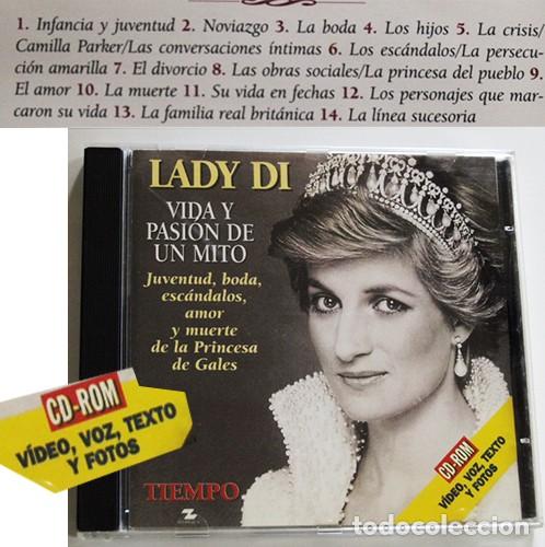 Libros de segunda mano: CD ROM LADY DI VIDA PASI&Oacute;N DE UN MITO V&Iacute;DEO FOTOS VOZ TEXTO PRINCESA GALES MONARQU&Iacute;A &Iacute;DOLO -NO LIBRO
