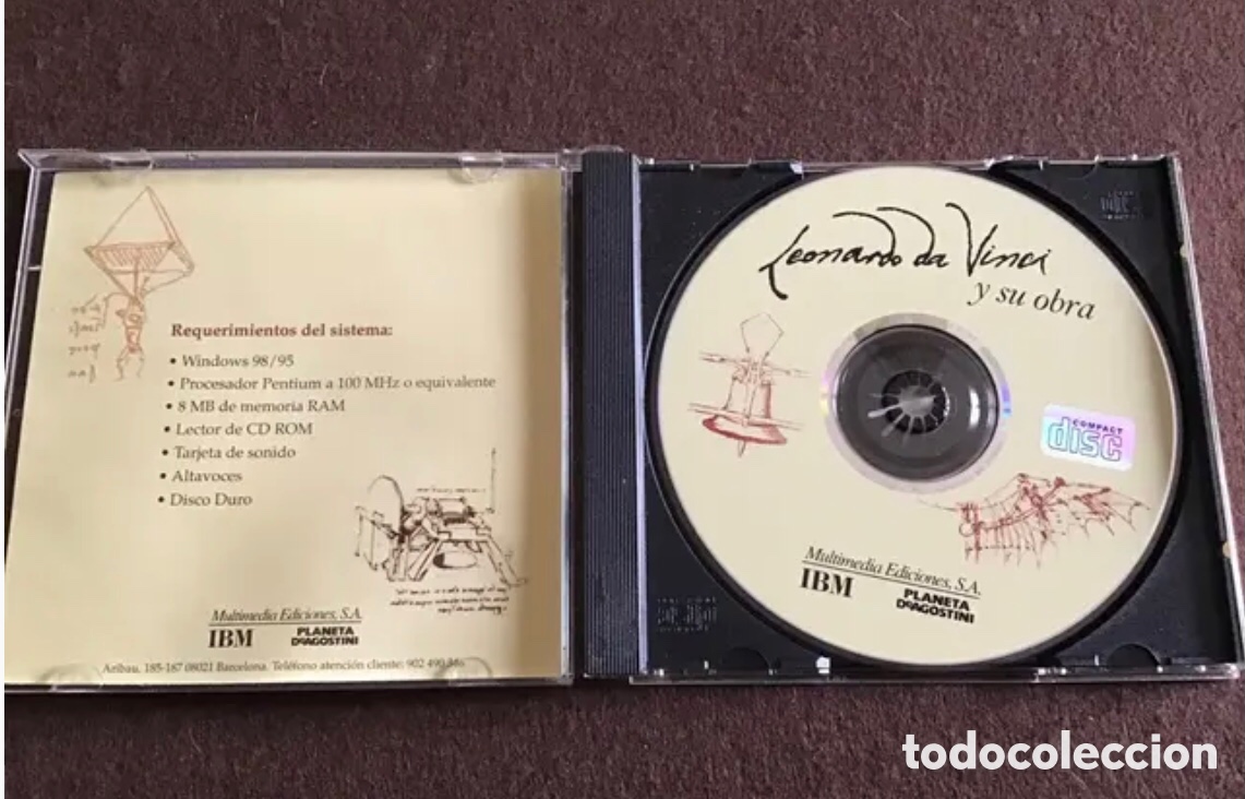Libros de segunda mano: Disco CD-ROM. LEONARDO DA VINCI Y SU OBRA. SOFTKEY - Foto 3