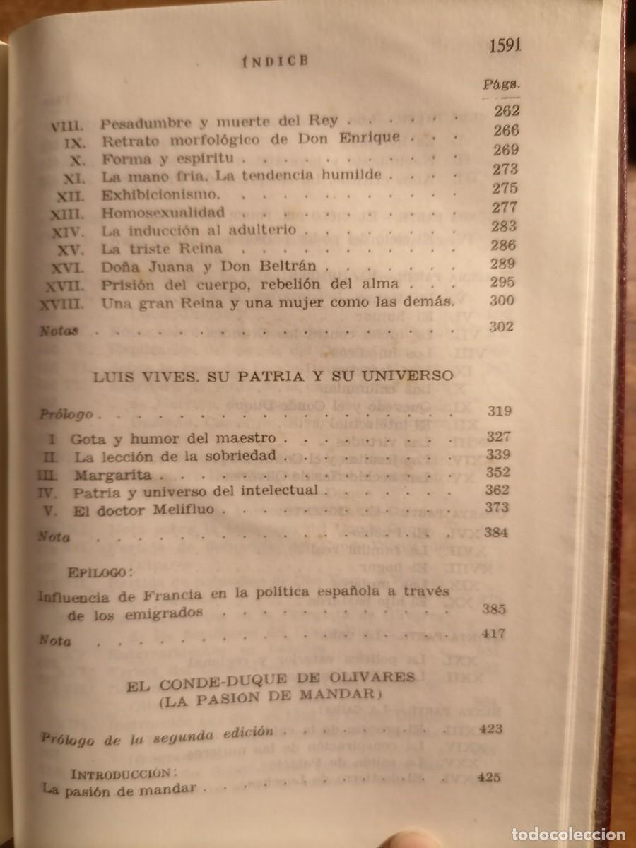 Libros de segunda mano: Gregorio Mara&ntilde;&oacute;n obras selectas I Planeta - Foto 12
