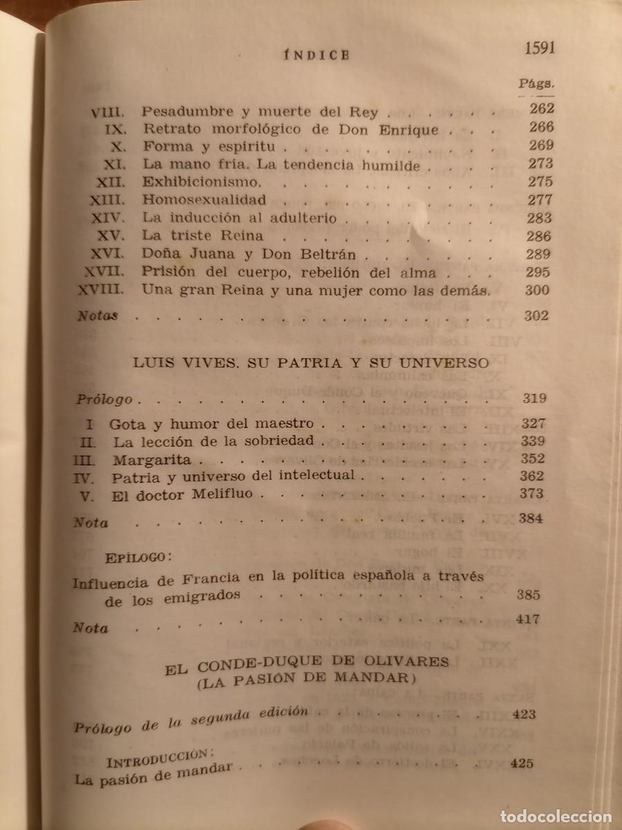 Libros de segunda mano: Gregorio Mara&ntilde;&oacute;n obras selectas I Planeta - Foto 14