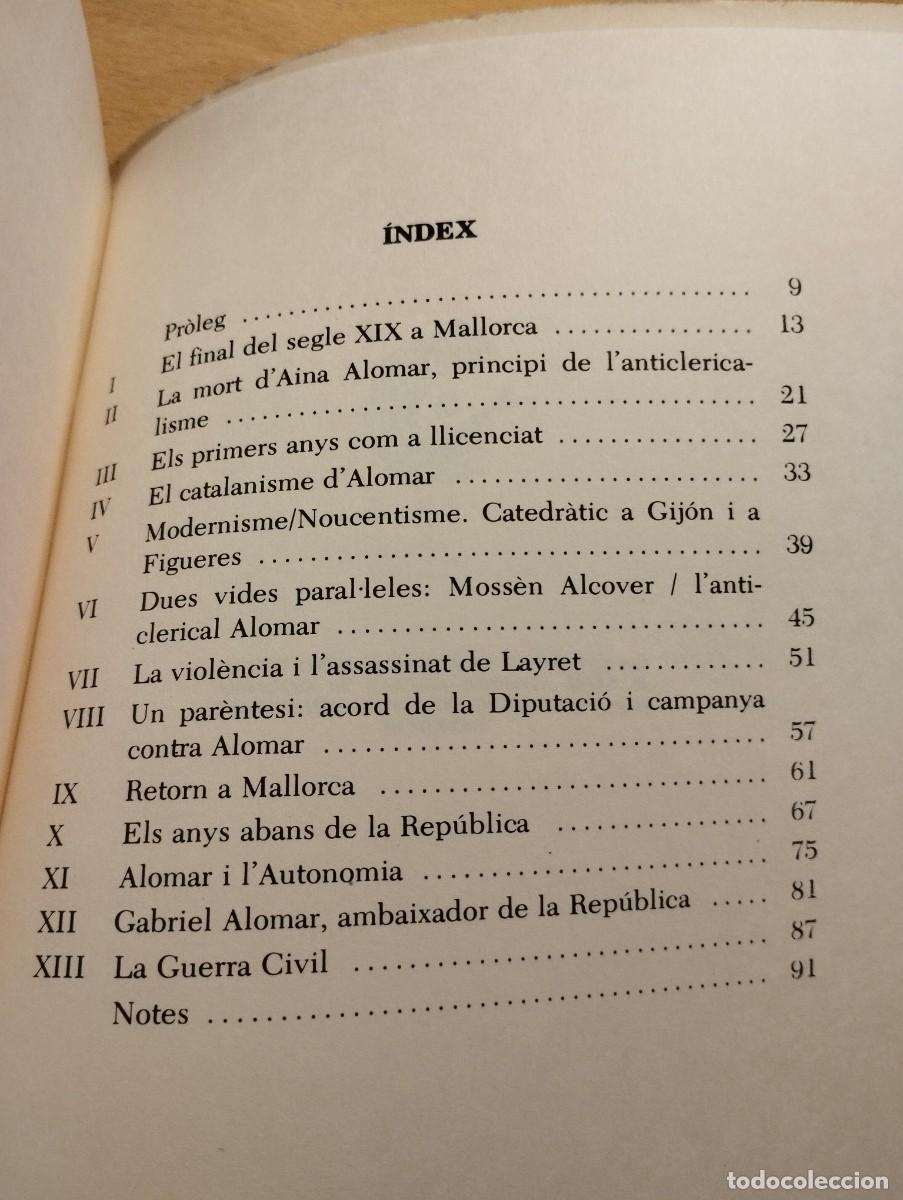 Libros de segunda mano: GABRIEL ALOMAR (LHONESTEDAT DIF&Iacute;CIL) ANTONI SERRA - Foto 3