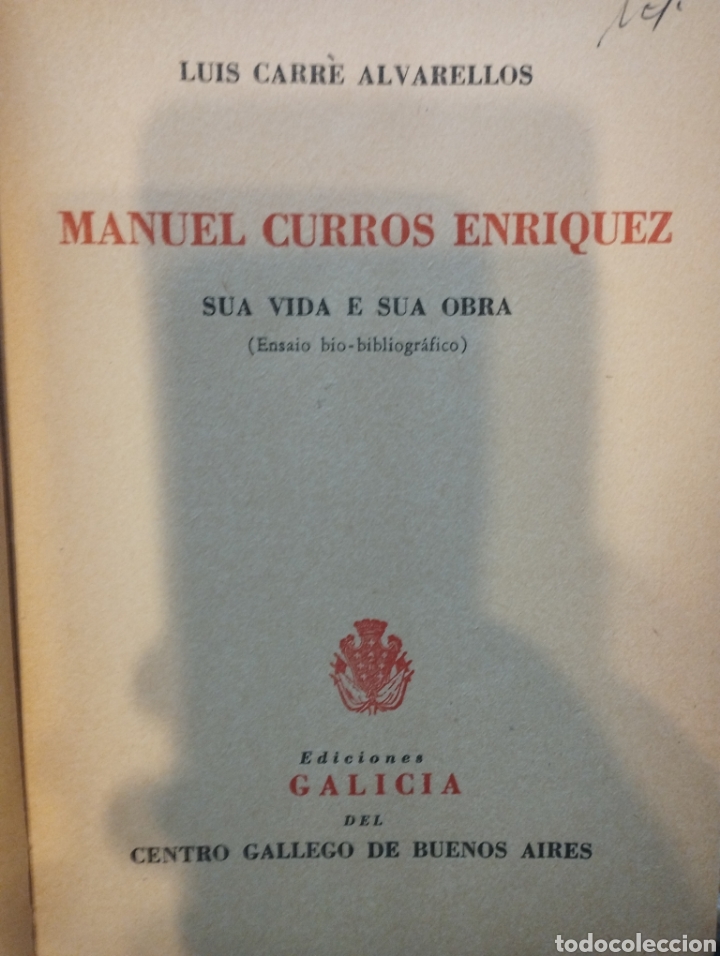 Libros de segunda mano: Manuel Curros Enr&iacute;quez sua vida e sua obra - Foto 3