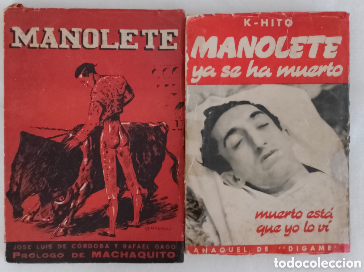 Libros de segunda mano: Dos Antiguos Libros Manolete. - Foto 1