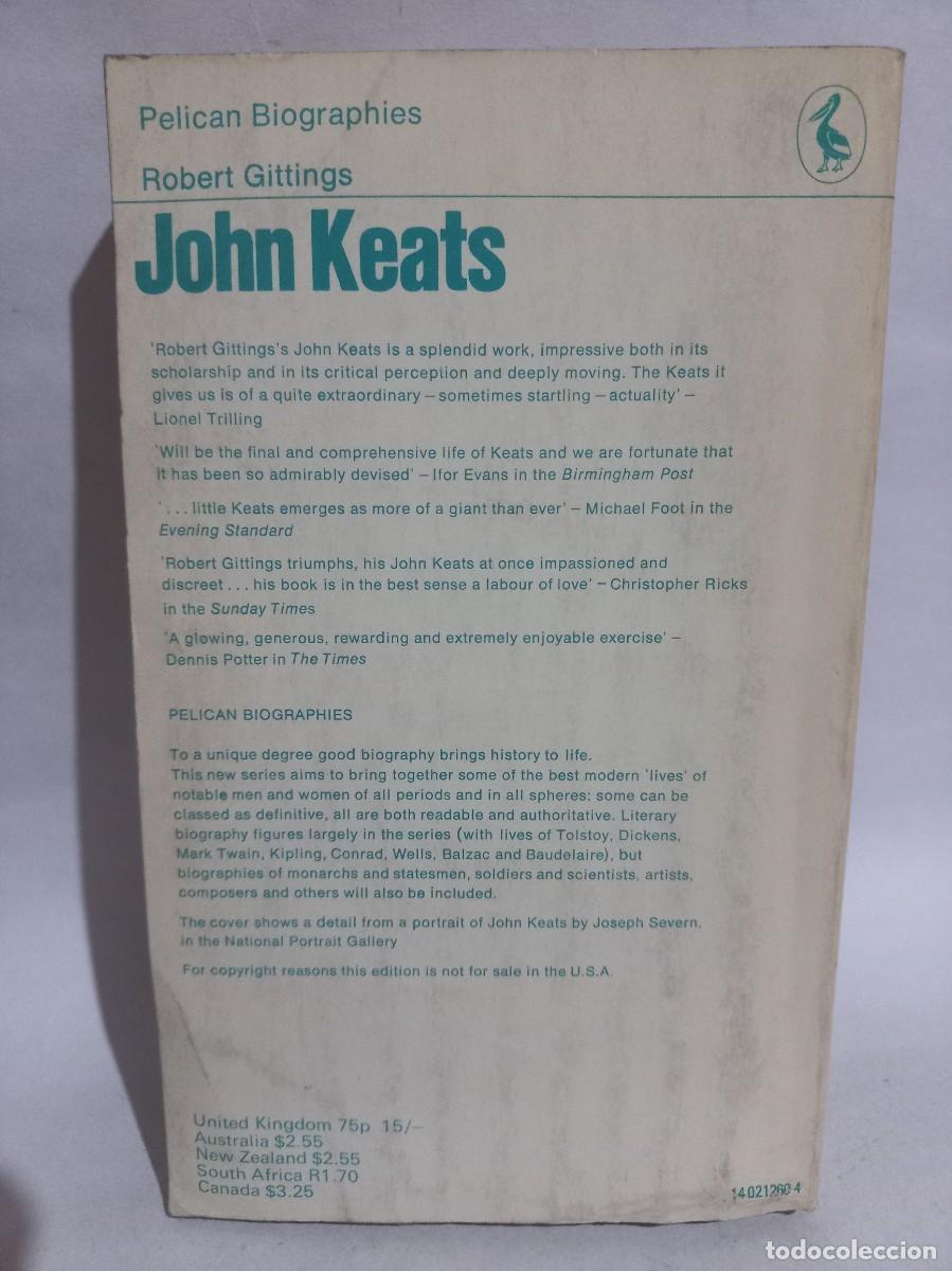 Libros de segunda mano: Robert Gittings - John Keats - 1971 - Foto 4