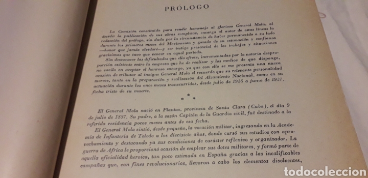 Libros de segunda mano: OBRAS COMPLETAS, EMILIO MOLA VIDAL, - Foto 3