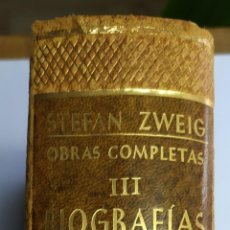 Libros de segunda mano: STEFAN ZWEIG OBRAS COMPLETAS III 3 BIOGRAFIAS TOMO 2 . JUVENTUD. 1953 PIEL BIBLIA. Lote 378500054